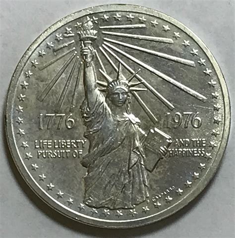 1776 1976 Statue Of Liberty American Revolution Commemorative Coin