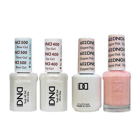 Dnd Base Top Gel And Lacquer Combo Elegant Pink 602 Beyond Polish