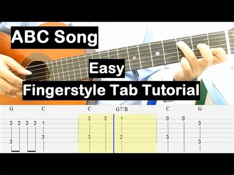 Abc Song Guitar Lesson Fingerstyle Tab Tutorial Guitar Lessons For Beginners Guitar Academies