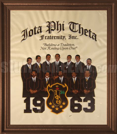 Iota Phi Theta Framed Artwork With Crest Founding Year And Founding