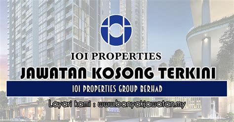 Ioi properties group bhd is acquiring mayang development sdn bhd and nusa properties sdn bhd for rm1.58 billion from the lee family, under a cash and share deal. Jawatan Kosong di IOI Properties Group Berhad - 21 Ogos ...