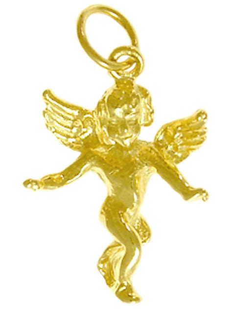 14k Solid Gold Guardian Angel Charm Pendant Jewelry And Beauty Jewelry