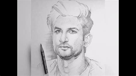 Sushant Singh Rajput Sketch Pencil Drawing Ssr Drawing Youtube