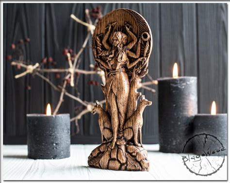 Hecate Statue Greek Goddess For Pagan Home Altar Kit Wicca Etsy In