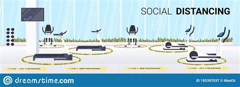 There is a learning curve to incorporate social distancing into our daily routines. Empty No People Health Club With Training Apparatus And ...