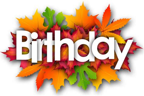 Best Happy Birthday Autumn Illustrations Royalty Free