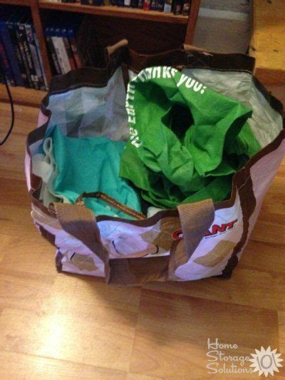 Decluttered Reusable Shopping Bags That Are Ripped And Torn On Home