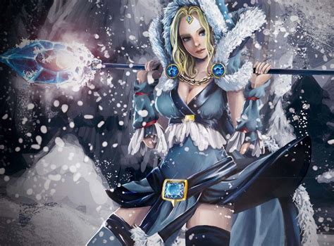 Download Crystal Maiden The Ice Mage Unleashed Wallpaper