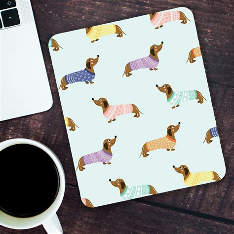 Dachshund Mouse Pad X Inch Laptop Pad Office Home Decor Pc Etsy