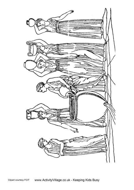 Find the winter coloring page is a coloring page from winter coloring book.let your children express their imagination when they coloring. Ancient Greeks Ladies Colouring Page