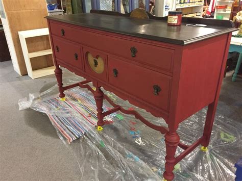 There's just something about biscuits & gravy that make them the perfect comfort food. Antique buffet painted in Rustic Red and Espresso gel ...