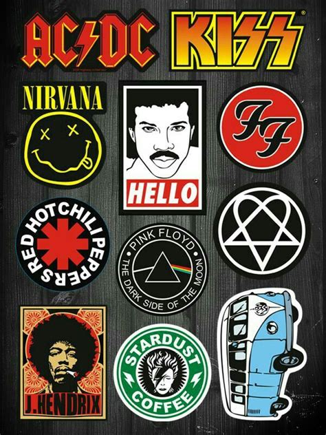Guitar Stickers Band Stickers Laptop Stickers Rock Poster Art Rock