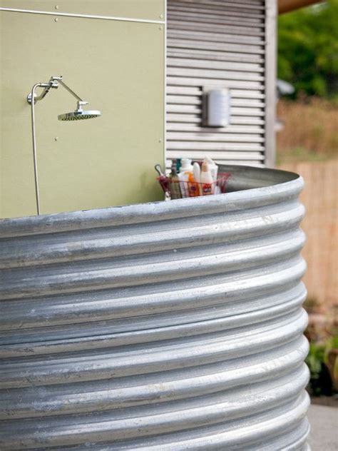 Galvanized Metal Outdoor Shower Tubsbucketswatering