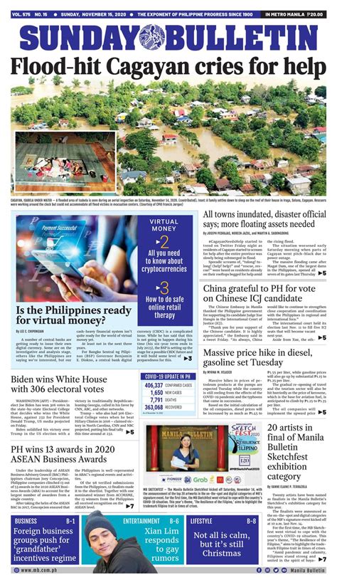 For live tweets from our reporters, follow @reporterstar. Manila Bulletin-November 15, 2020 Newspaper - Get your ...