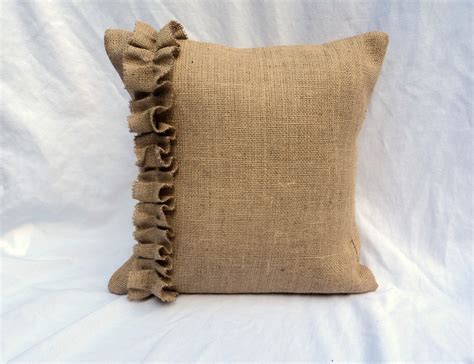 Leave an opening on one of the sides of the square open so you can fill it with the polyfil. Burlap Pillow Cover Choose your Color 18 x 18