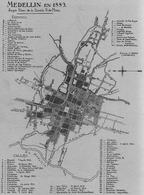 Plano Medellin 1889 Medellin Urban Photography