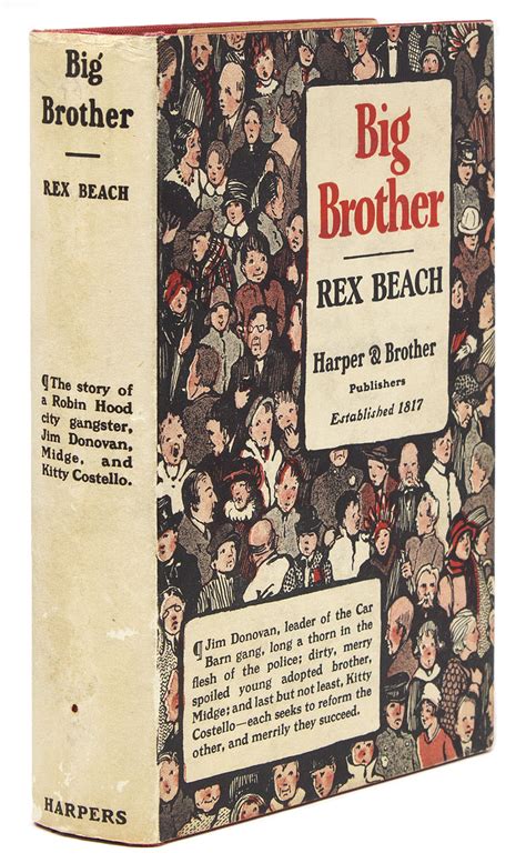 Big Brother By Beach Rex 1 Vols 8vo 1923 First Edition The Old