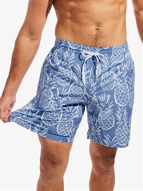 Chubbies The Thigh Napples 7 Inseam Cottonpolyesterspandex Trunks In Blue Size Xxxl Best