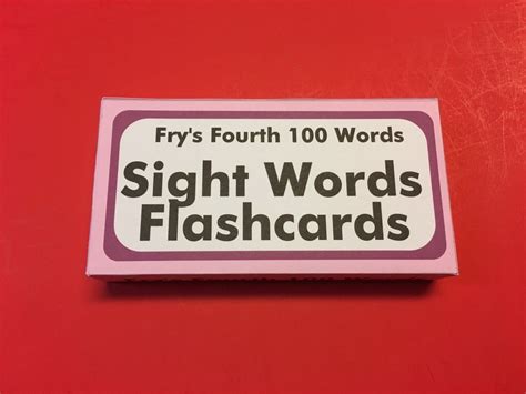 100 Flashcards Frys Sight Words 4th Hundred Words Flash Etsy