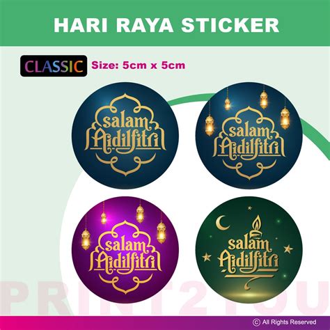 100pcs Hari Raya Stickers Mirrorkote Sticker Shopee Singapore