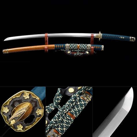 Épée De Samouraï Katana Japonaise En Acier à Ressort Fait à La Main