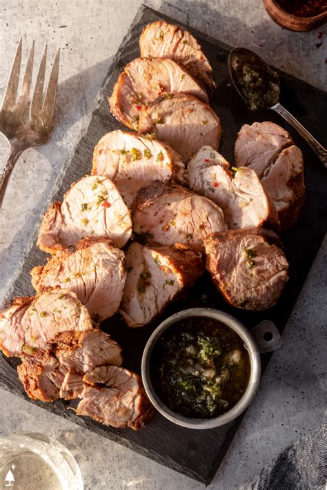 Sous Vide Pork Tenderloin With Chimichurri Little Pine Kitchen