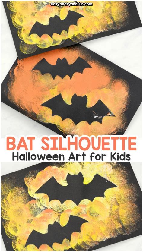 Bat Silhouette Halloween Art And Craft For Kids Artsandcraftshop