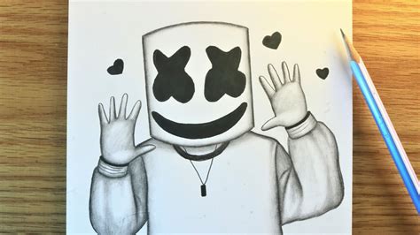 How To Draw Marshmello Drawing Step By Step Dj Marshmello Pencil
