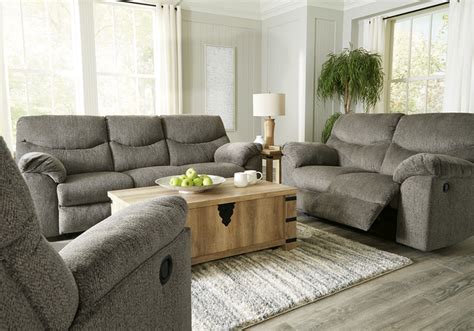 Ashley Furniture Alphons Putty Reclining Sofa And Loveseat Majik Rent