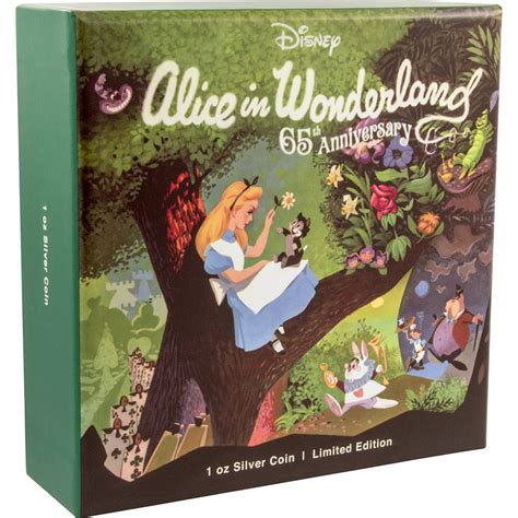 Alice In Wonderland 65th Anniversary Disney 2016 1 Oz Silver Coin