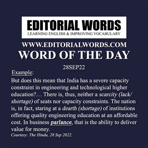 Word Of The Day Parlance Sep Editorial Words