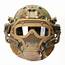 Fast Tactical Helmet Combined With Full Mask And Goggles For Airsoft 