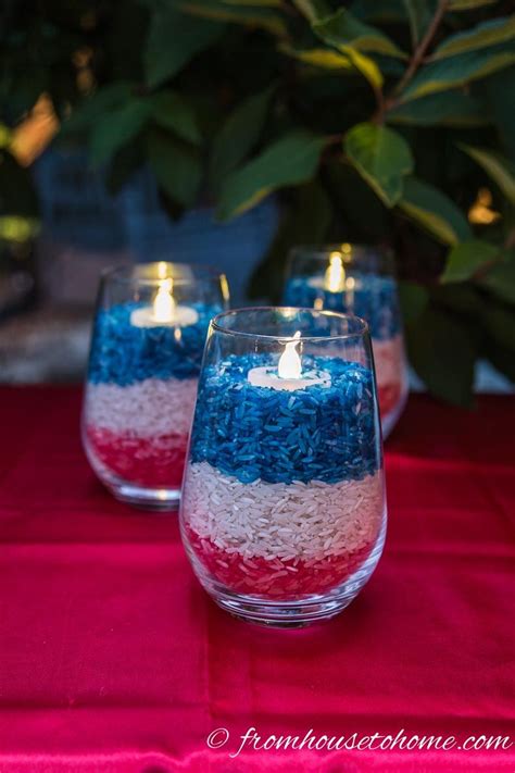 Easy Diy Red White And Blue Candle Holders Entertaining Diva