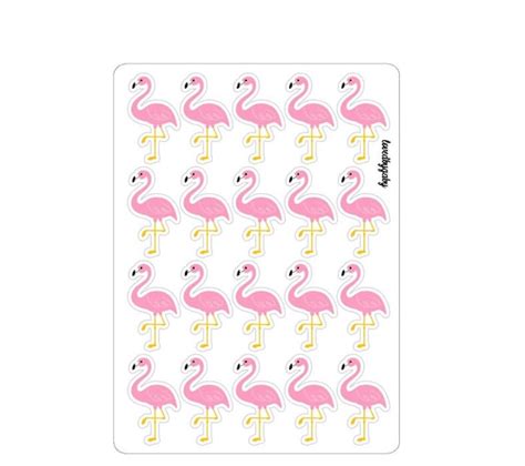 Flamingo Stickers Etsy