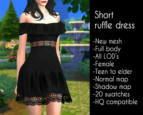 Dubă Natura Refuz The Sims 4 Short Dress Terenmoeciuro