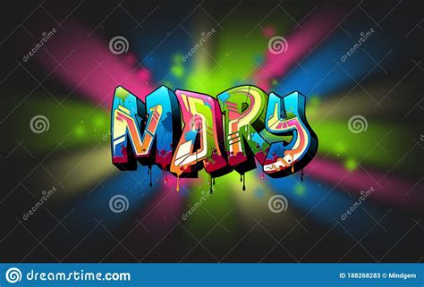 Mary Name Text Graffiti Stock Illustration Illustration