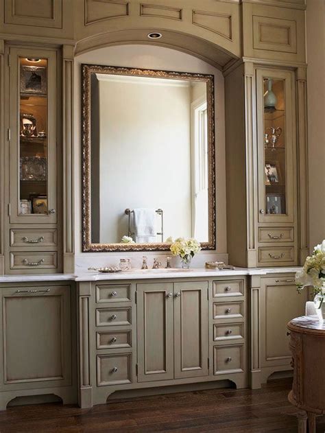Bathroom vanity idea, imagine a scenario where you stand in the bathroom or bathtub, then you see that you forgot to bring the shampoo bottle stored in a closet in the hallway near to the bathroom. Bathroom Vanity Ideas | Bathroom vanity cabinets, Bathroom ...