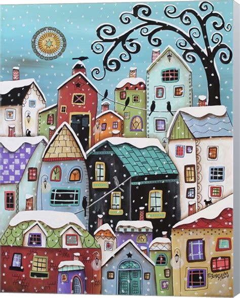 Metaverse Winter City By Karla Gerard Canvas Art Reviews All Wall D Cor Home Decor Macy