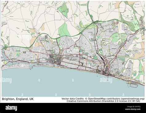 Brighton England Uk City Map Stock Vector Art And Illustration Vector