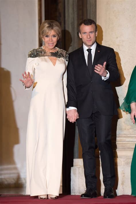 In september 2018, brigitte macron initiated the live (institute of vocations for employment) project. Brigitte Macron's Louis Vuitton Dress at State Dinner ...