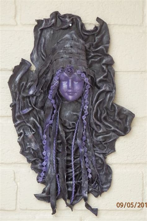 Unique Contemporary Wall Hanging, Lady in Purple, Fabric ...