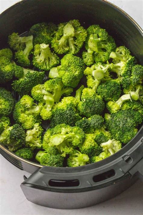 A perfect healthy side dish that the whole family will love. Air Fryer Broccoli - Nourish Plate