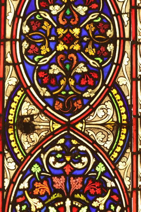 An Antique Medieval Style Stained Glass Window Panel Uk Architectural Heritage