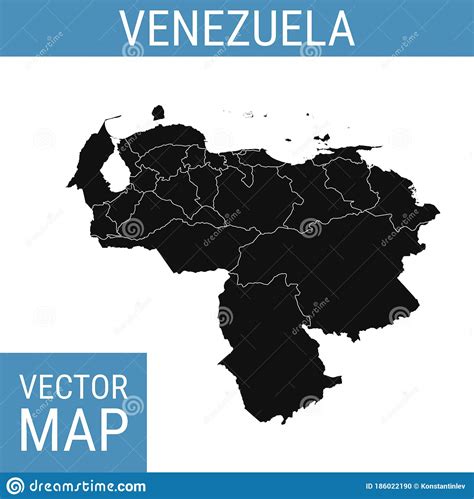 Venezuela Vector Map With Title Stock Vector Illustration Of Object