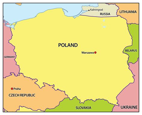 ˈpɔlska , amtlich republik polen, polnisch rzeczpospolita polska, ) ist eine parlamentarische republik in mitteleuropa. Eenvoudige Staatkundige kaart van Polen 712 | Kaarten en ...
