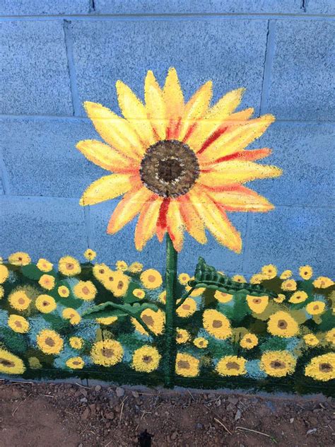 Painting The Sunflower Mural Vandyke Gardens