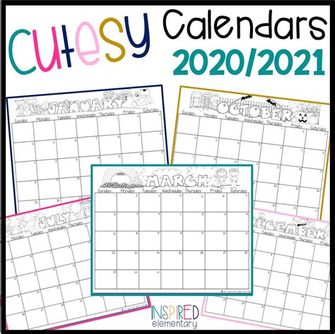 Free Cutesy Calendars