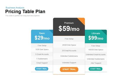 Plan And Pricing Table Powerpoint Template And Keynote Slidebazaar