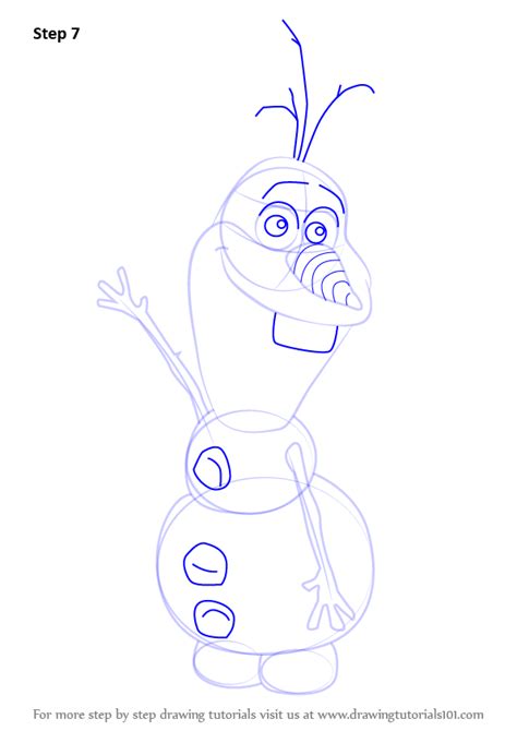 Learn How To Draw Olaf From Frozen Frozen Step By Step Drawing
