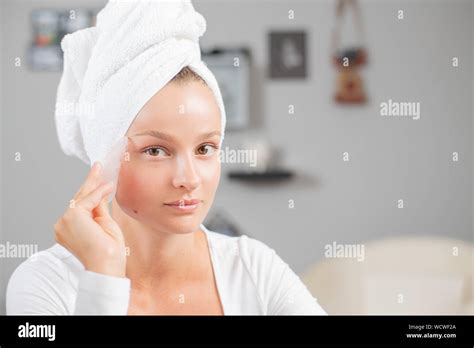 Face Massage Beautiful Woman Is Getting Massage Face Using Jade Stone For Skin Care Beauty